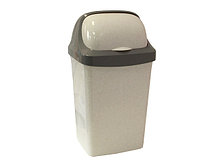 Контейнер для мусора РОЛЛ ТОП 15л (мраморный) (IDEA)