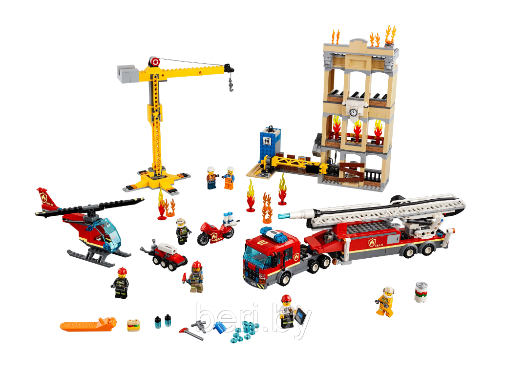 Конструктор Lari City "Центральная пожарная станция", Аналог LEGO City 60216, 985 деталей - фото 4 - id-p112082273