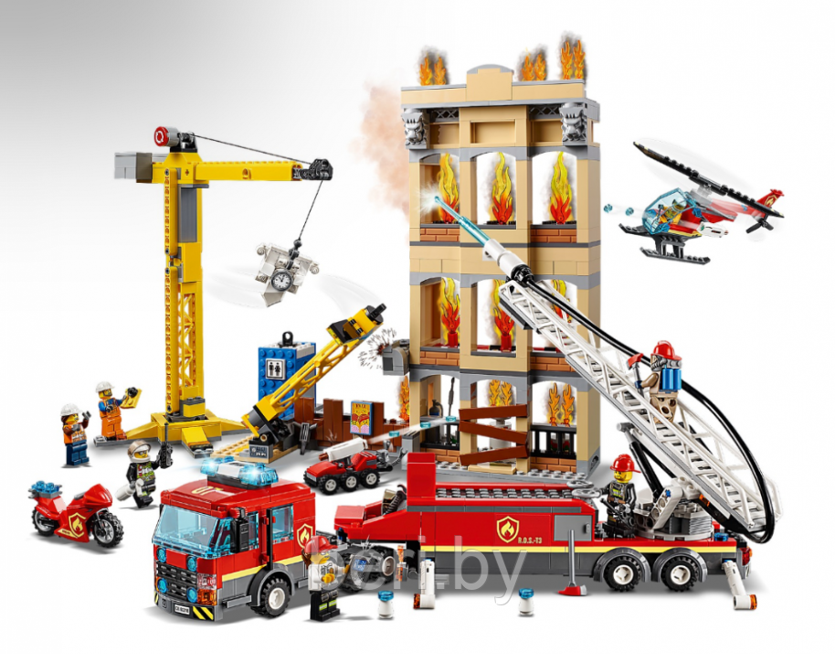 Конструктор Lari City "Центральная пожарная станция", Аналог LEGO City 60216, 985 деталей - фото 3 - id-p112082273