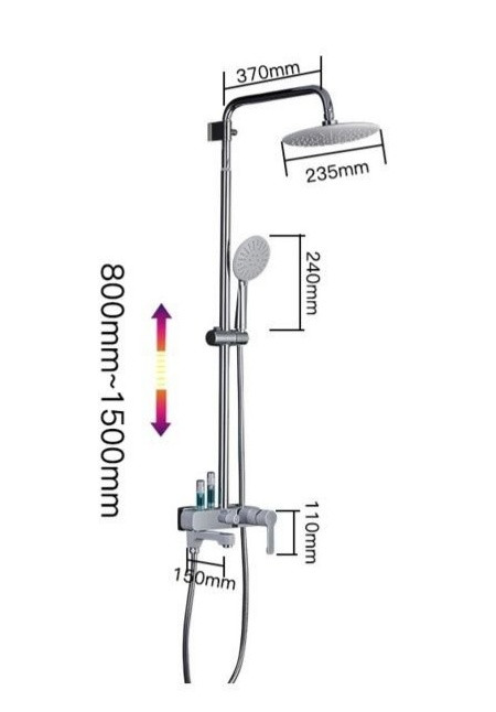 Душевая система Gappo G2402-8 - фото 6 - id-p112082352