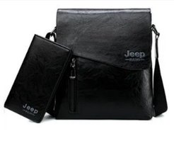Мужская сумка и портмоне Jeep Buluo Суперкачество Черный