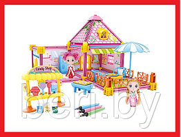 QY2144 Игровой набор "Домик для кукол Лол", кукла в наборе, 107 предметов, 25х32х32 см