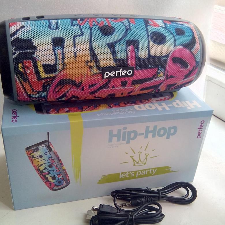 Портативная колонка с Bluetooth Perfeo HIP HOP 12W (MicroSD, USB, AUX, аккумулятор) - фото 5 - id-p112095664