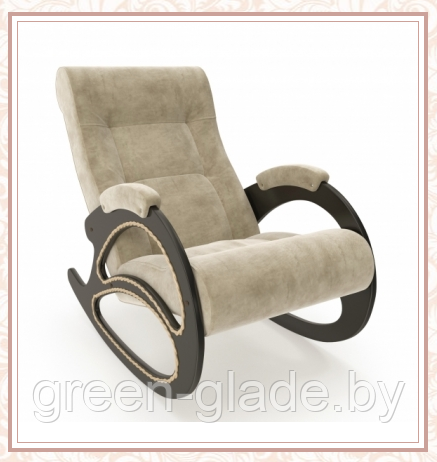 Кресло-качалка модель 4 каркас Венге ткань Verona Vanilla с лозой