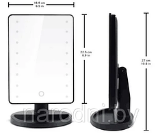 Зеркало для макияжа с подсветкой c usb подключением Черный