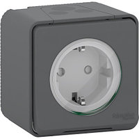 Розетка Schneider Electric MUR36034,16А, с заземлением, серый