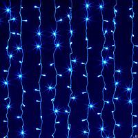 Светодиодная гирлянда -штора 160 лампочек Синяя  1,5х1,5 м
