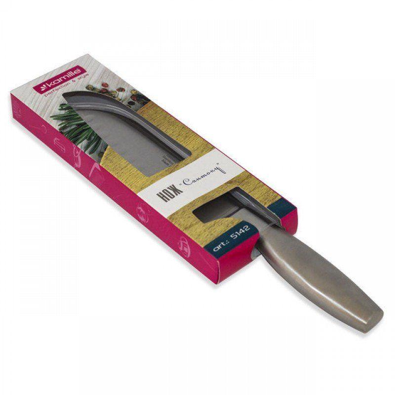 Нож кухонный из нержавеющей стали «Сантоку» Kamille KM5142 - фото 1 - id-p112096855