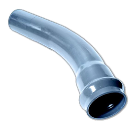 Отвод ПВХ напорный с раструбом 110x45 Ру10