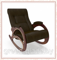 Кресло-качалка модель 4 каркас Орех экокожа Vegas Light Amber с лозой