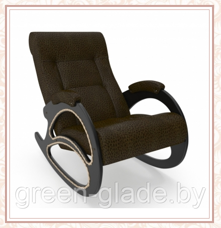 Кресло-качалка модель 4 каркас Венге экокожа Vegas Light Amber с лозой
