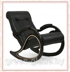 Кресло-качалка Dondolo 7, экокожа Дунди 109 (черный матовый)