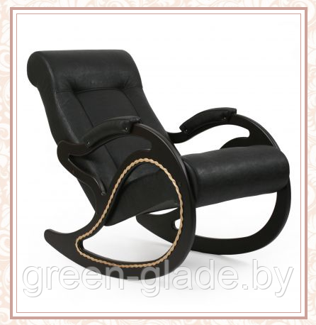 Кресло-качалка Dondolo 7, экокожа Дунди 109 (черный матовый) - фото 1 - id-p23820062