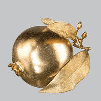 Гранат декоративный 12,5см, золотистый, фото 1