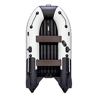 Надувная моторно-килевая лодка Ривьера Компакт 2900 НДНД "Комби" светло-серый/черный, фото 1