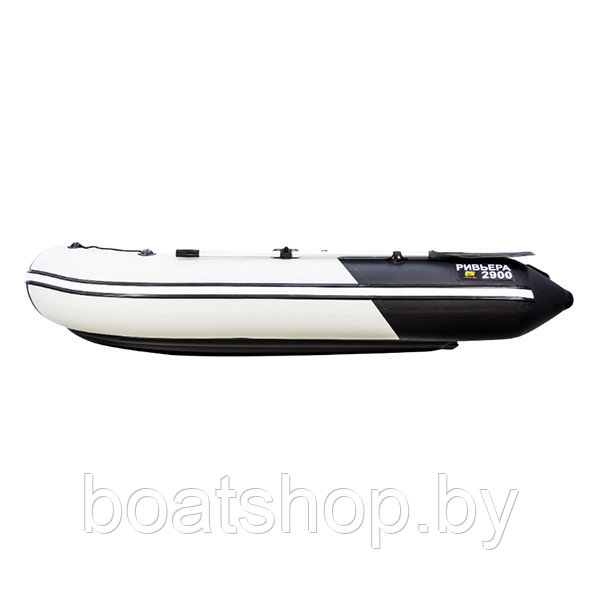 Надувная моторно-килевая лодка Ривьера Компакт 2900 НДНД "Комби" светло-серый/черный - фото 7 - id-p112119475