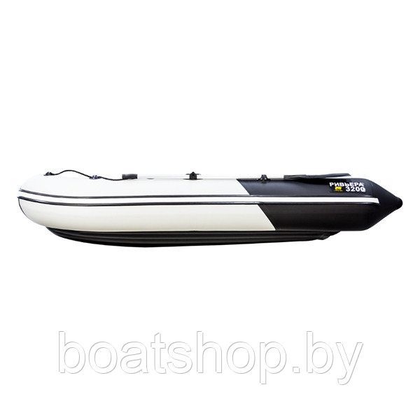 Надувная моторно-килевая лодка Ривьера Компакт 3200 НДНД "Комби" светло-серый/черный - фото 7 - id-p112119757