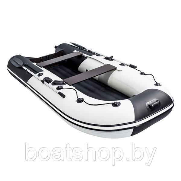 Надувная моторно-килевая лодка Ривьера Компакт 3200 НДНД "Комби" светло-серый/черный - фото 4 - id-p112119757