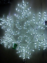 LED фигура Снежинка белая мерцающая, с контроллером, 86х86см