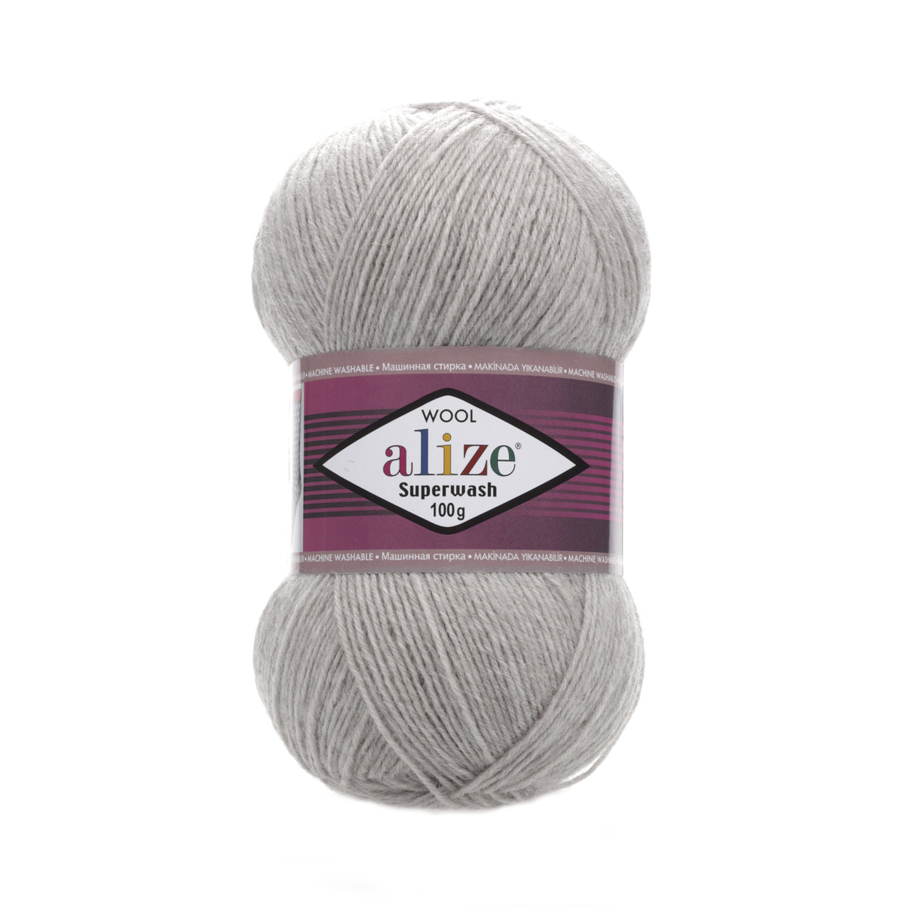 Пряжа Ализе Супервош (Alize Superwash) цвет 21 серый меланж - фото 1 - id-p112126365
