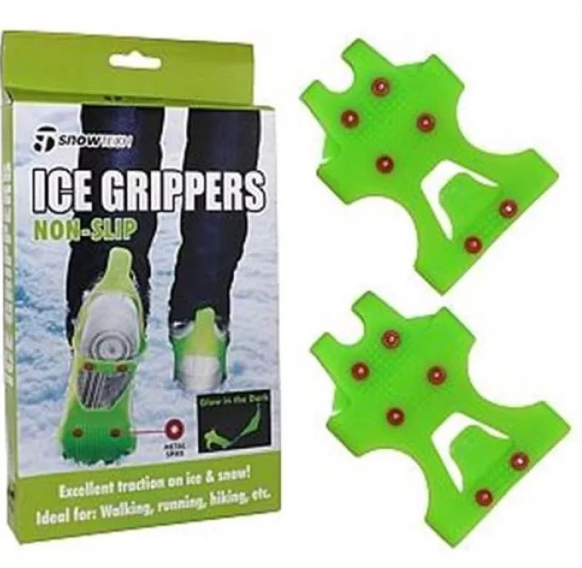 Ледоступы для обуви Ice Grippers . Антискользящие накладки на обувь.  6 шипов L (41-45)