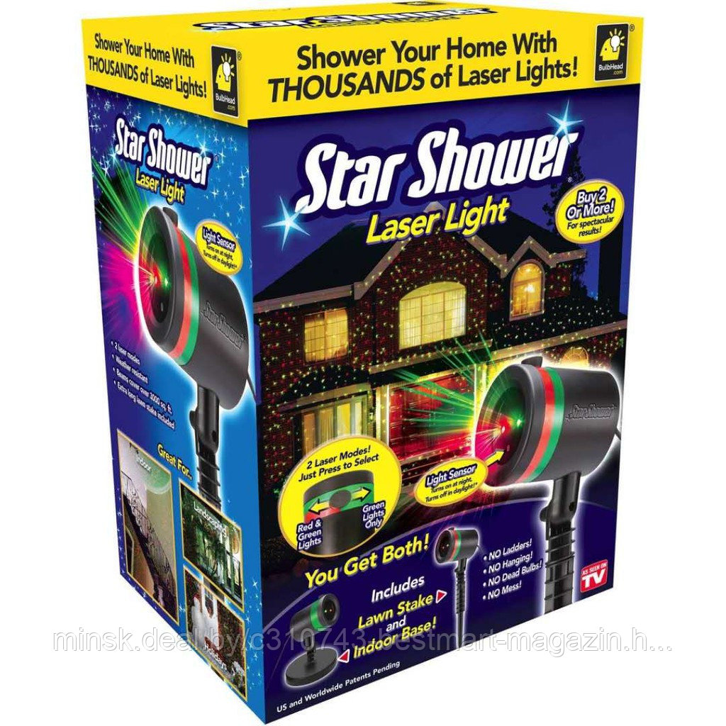 Проектор Лазерный Star Shower | 1 или 12 режимов | Бесплатная доставка - фото 9 - id-p112130503