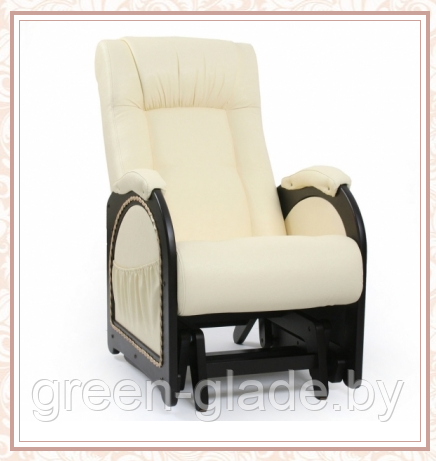 Кресло-качалка глайдер модель 48 каркас Венге экокожа Дунди-112