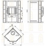 ПЕЧЬ-КАМИН УГЛОВОЙ "АМУР” АОТ-9, фото 3