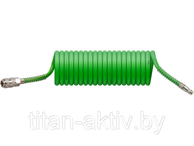 Шланг полиэт. спиральный ф 6,5/10 мм с быстросъемн. соед. ECO (длина 5 м) - фото 1 - id-p112110278