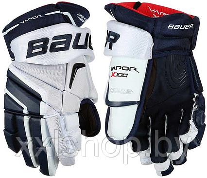 Хоккейные перчатки Bauer Vapor X100 Sr 14 (белый/синий), фото 2