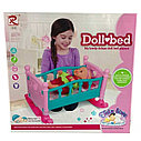 Детская игрушечная кроватка качалка с мобилем для кукол арт . 8119 , для кукол пупсов Baby born, фото 2