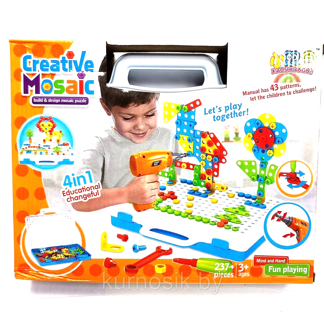 Конструктор-мозаика с шуруповертом Creative Mosaic 237 деталей купить в ...