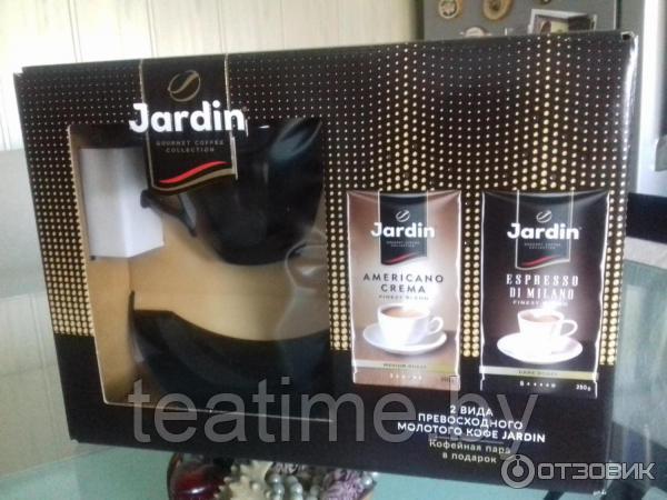 Jardin Подарочный набор 2х250 молот. кофе + кофейная пара
