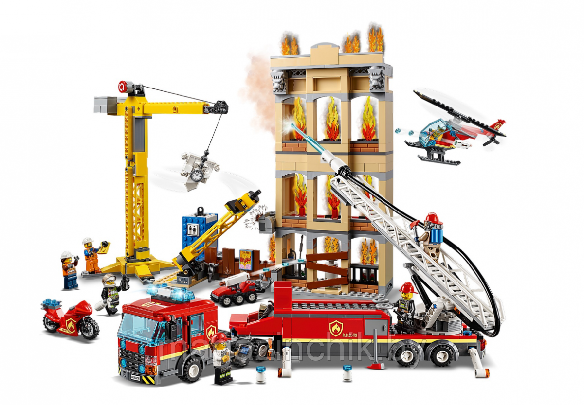 Конструктор Центральная пожарная станция, LARI 11216, аналог Лего Сити 60216 - фото 8 - id-p112278568