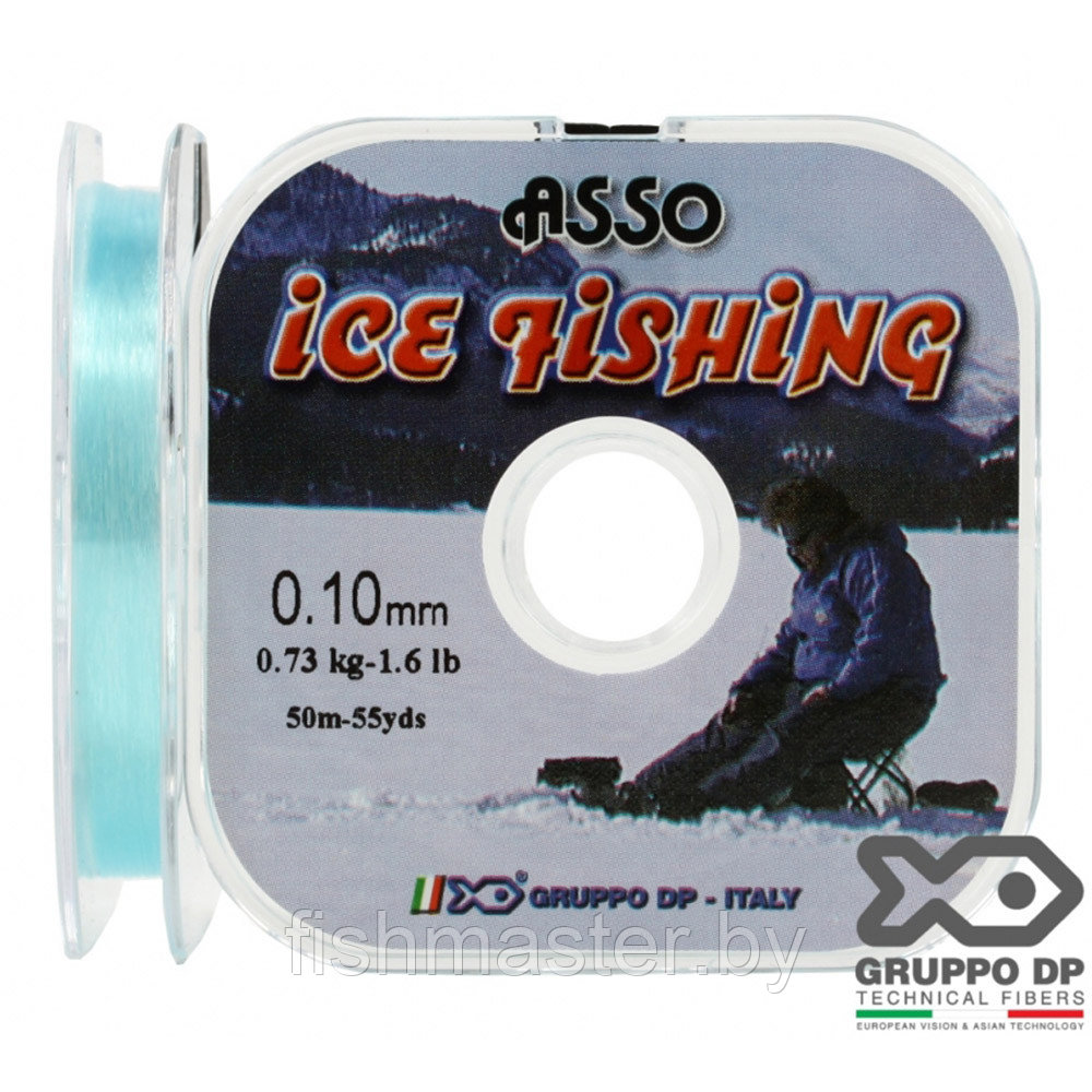 Леска ASSO Ice Fishing, 50м, сине-голубой