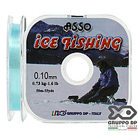 Леска ASSO Ice Fishing, 50м, сине-голубой 0.10