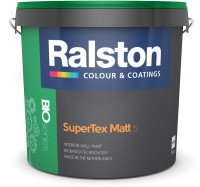 Матовая, антиаллергенная, высокоукрывистая краска Ralston SuperTex Matt 5 BW, 10 л, Голландия, фото 2