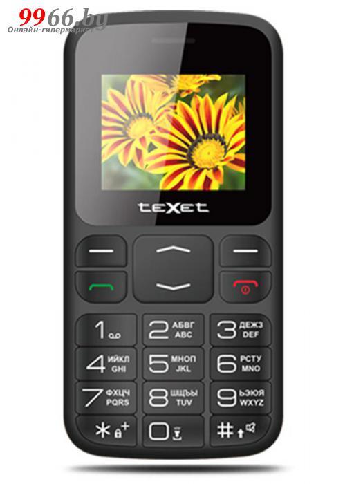 Кнопочный сотовый телефон teXet TM-B208 черный мобильный