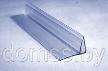 Пристенный профиль 16 мм прозрачный для поликарбоната, длина 6м