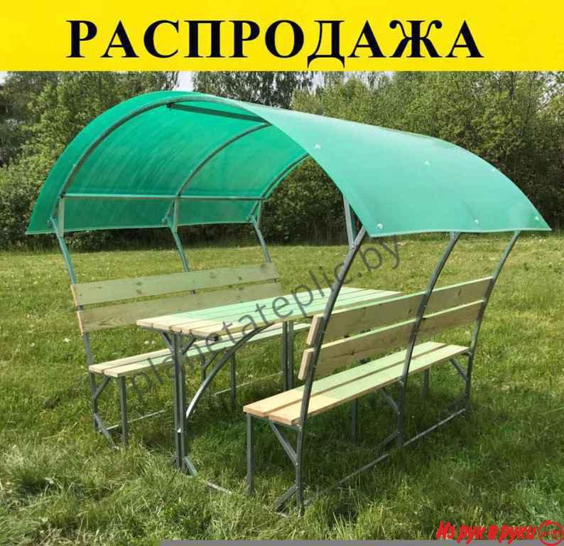 Беседки садовые (металлические) Импласт 2м. (не сварная труба 25х25). Доставка. - фото 3 - id-p112325539