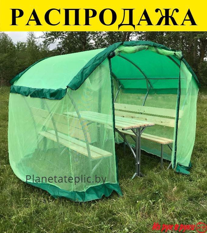 Беседки сиз поликарбоната садовые Импласт 2м. (с противомоскитным тентом). Доставка.