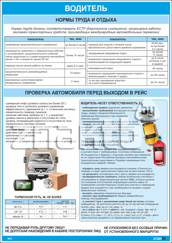 Плакат Водитель