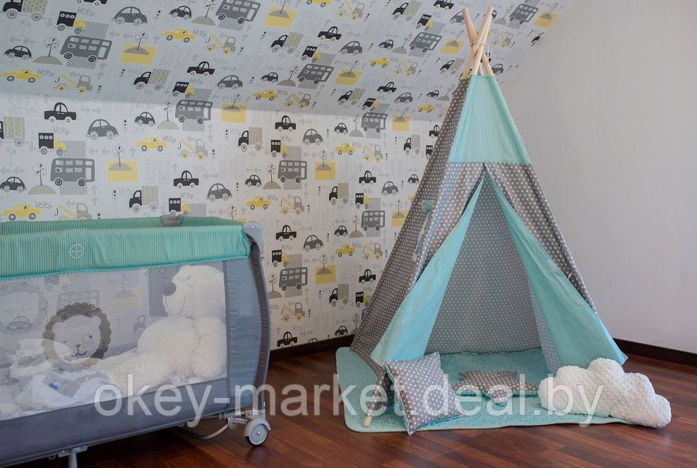 Палатка Tipi Softfun светло мятная 4610 - фото 3 - id-p112332466