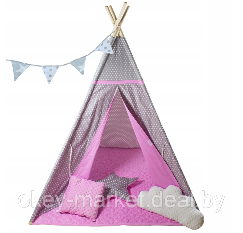 Палатка Tipi Softfun розовая 4621 - фото 1 - id-p112332487