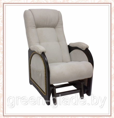 Кресло-качалка глайдер модель 48 каркас Венге ткань Verona Light Grey - фото 1 - id-p24056082