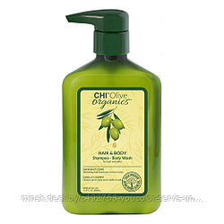 Chi Olive Organics Hair And Body Shampoo Body Wash Универсальный шампунь для волос и тела  340ml.