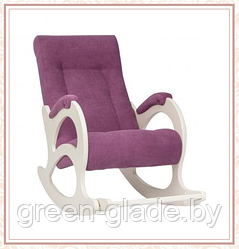 Кресло-качалка с подножкой модель 44 каркас Дуб шампань ткань Verona Cyklam без лозы