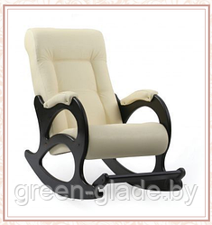 Кресло-качалка с подножкой модель 44 каркас Венге экокожа Дунди-112 без лозы