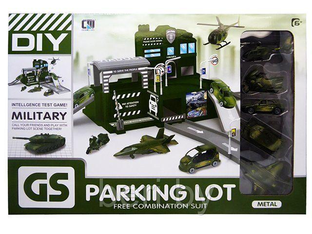CM559-61 Игровой набор "Паркинг с Военной техникой" Diy, паркинг с металлическими машинки - фото 4 - id-p112367849