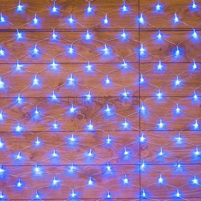 Гирлянда "сеть" 1,8х1,5м, прозрачный ПВХ, 180 LED, цвет: Синий